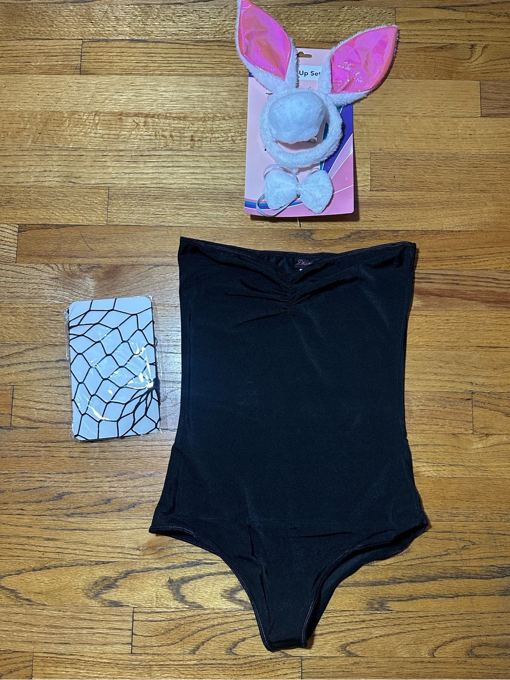 Halloween sexy black Bunny Costume / bodysuit / fishnet & accessories